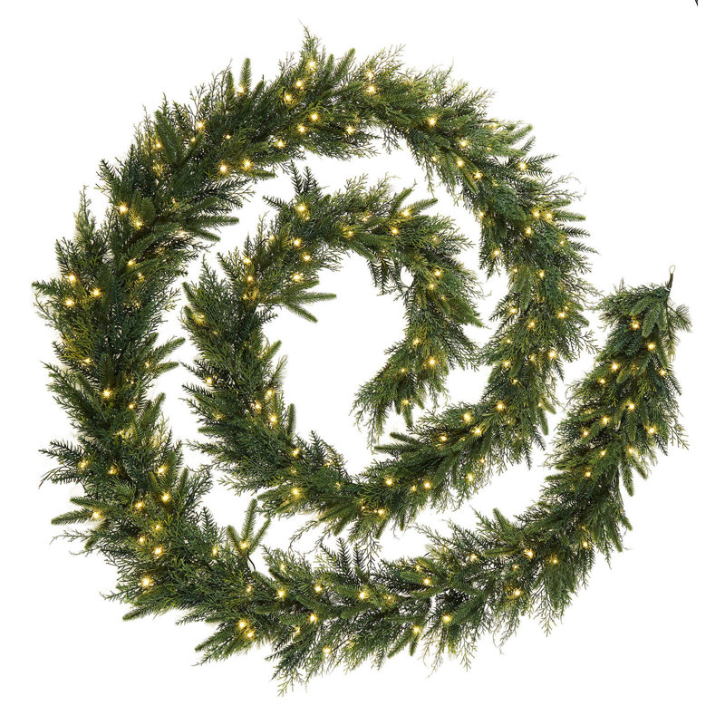 35.56cm Lighted Faux Garland with Lights