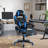 360° Swivel Height Adjustable Gaming Chair with Retractable Footrest & Ergonomic Lumbar High Back PU Leather Computer Chair with Headrest for Office-989789066