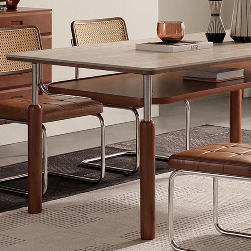 Table de salle à manger haut de gamme rétro, H 29,53 po x L 55,12 po x l 31,5 po