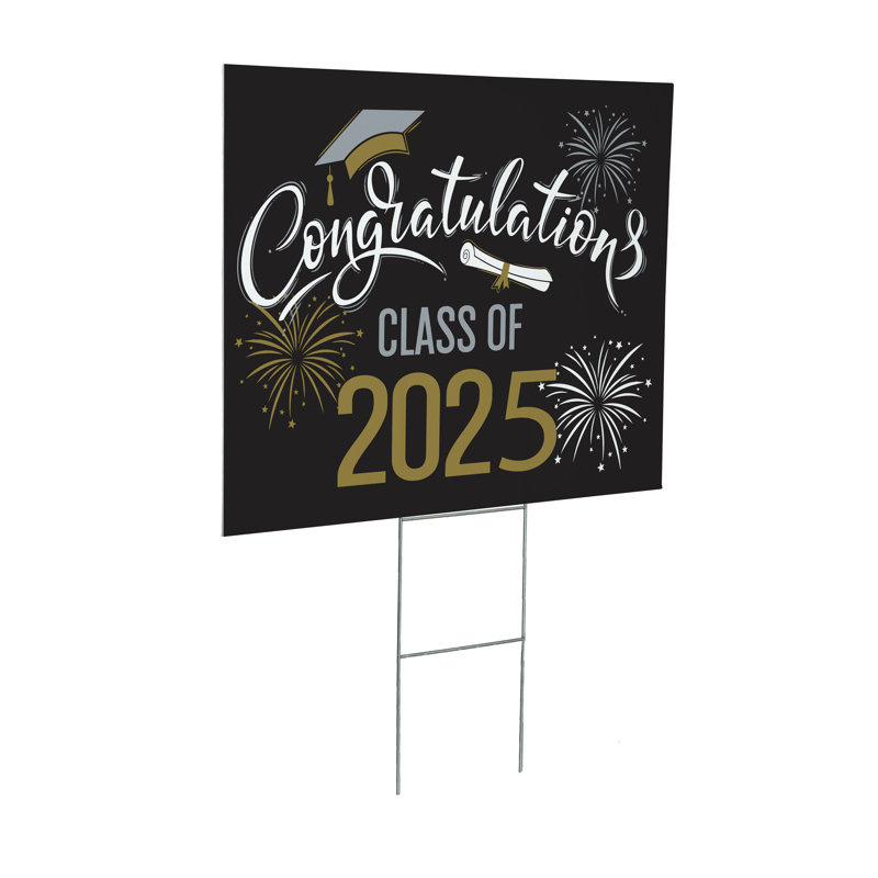 Enseigne de cour «Congrats Class of 2025»