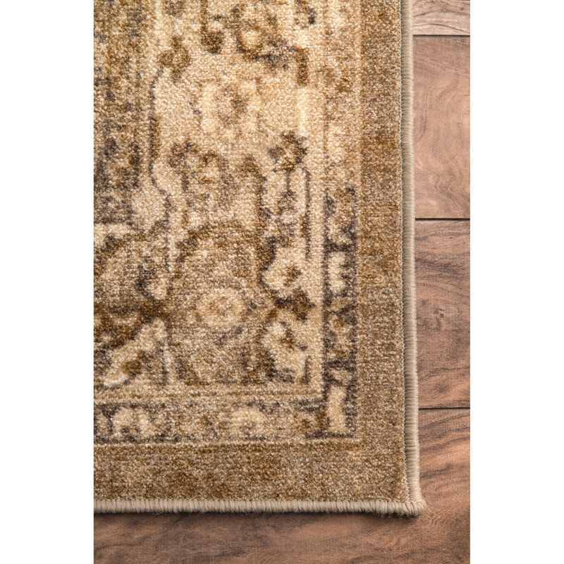 Tapis oriental naturel touffeté Deckland, Rond 5 pi