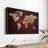 " Maroon World Map Wall Art "-565614700