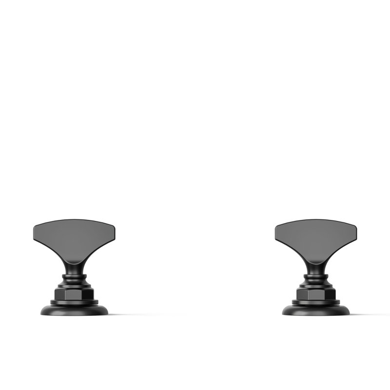 Artifacts Widespread Bathroom Sink Faucet Handles, Matte Black