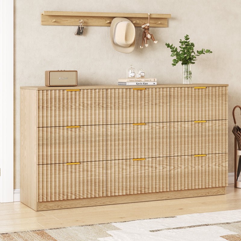 Commode 9 tiroirs Ishiro, Natural
