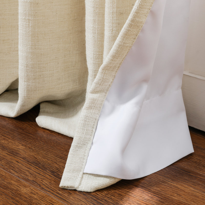Rideau doublé à doublure pincée TWOPAGES, L 52 po x L 102 po, Beige sable