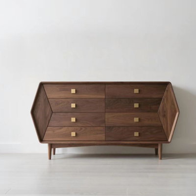 Modern minimalist eight-drawer storage cabinet