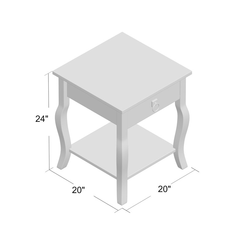 Table de bout avec rangement Banton, Noir satiné