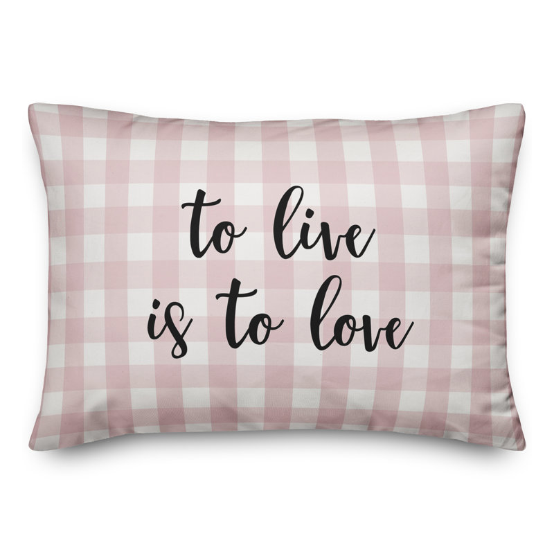  Coussin To Live Is To Love, Noir / Rose