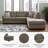 Jasmen Upholstered L-Shaped Sectional-90630159-90630160
