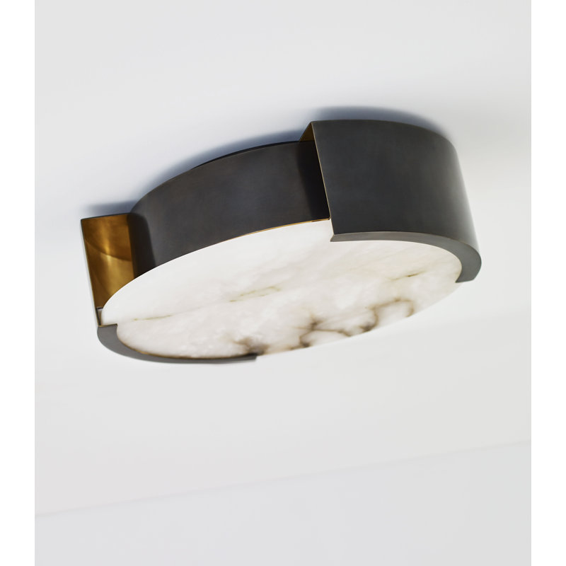 Kelly Wearstler Melange Small Flush Mount, Bronze, 4.5" H x 13.625" W x 13.625" D