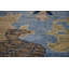 Tapis bleu à motif végétal