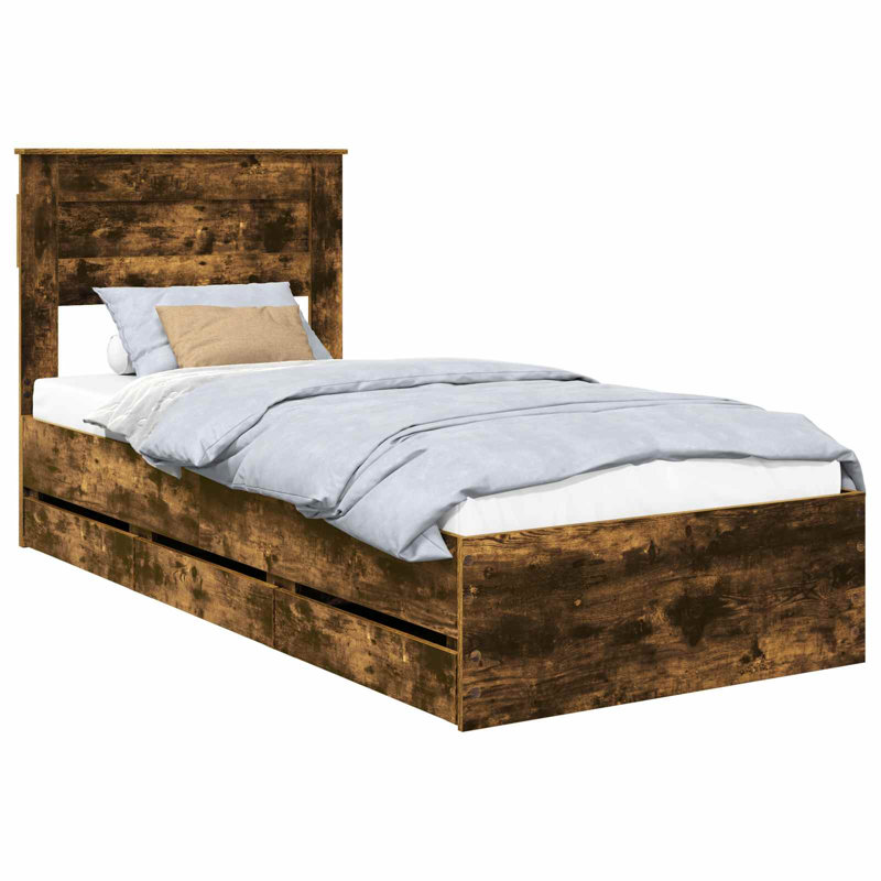 Bed Frame, Small Single (2'6), Smoked Oak