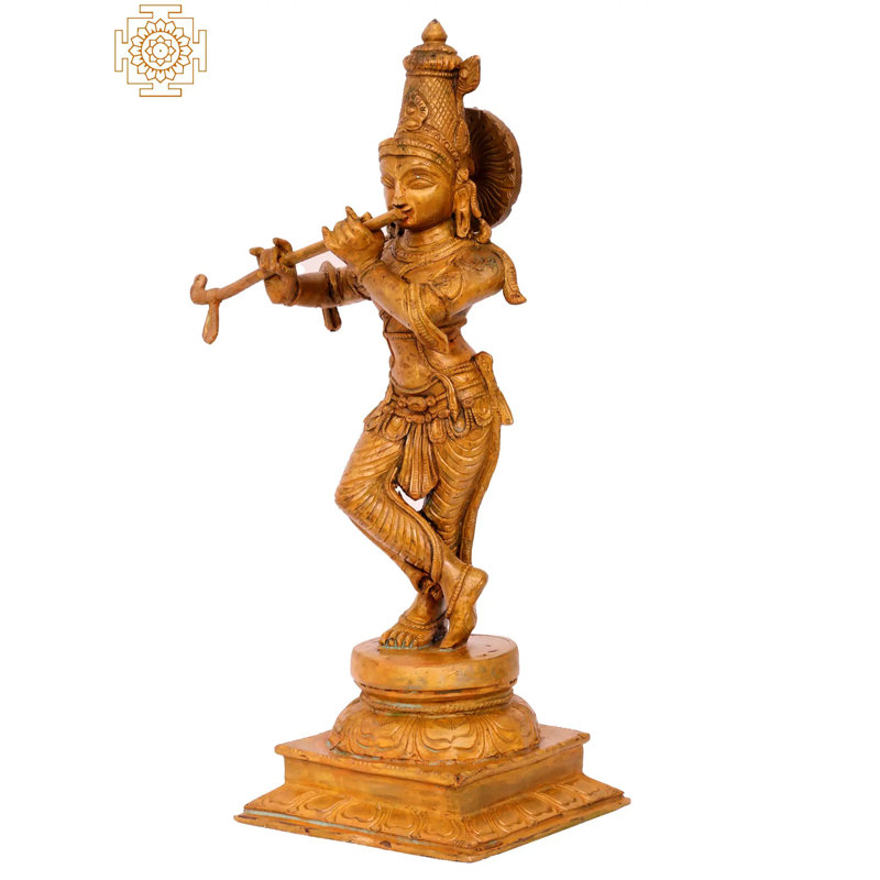 Figurine de seigneur se pliant Krishna Madhuchista Vidhana