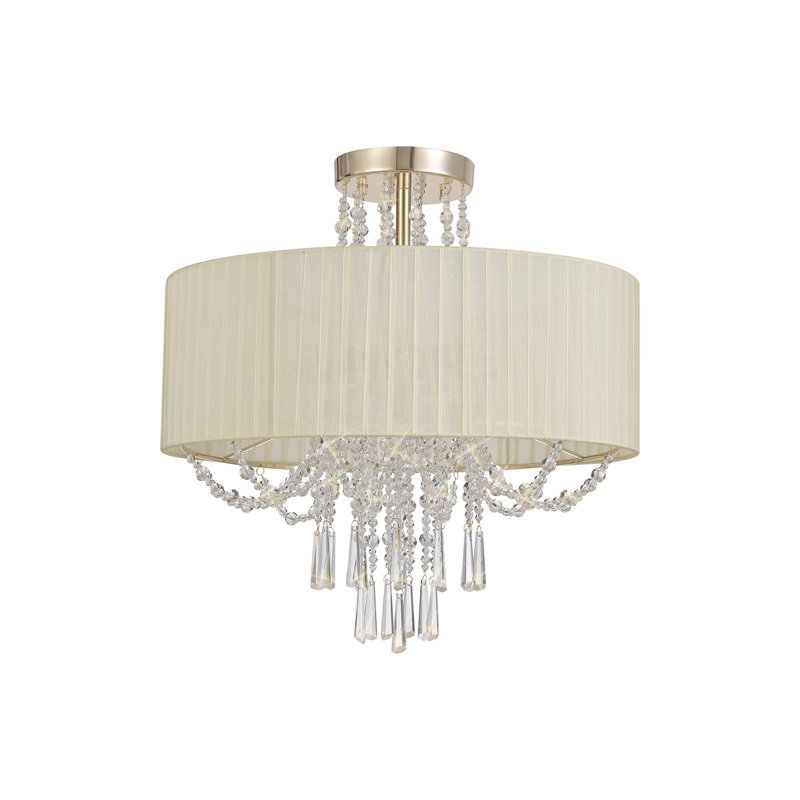 London Semi Flush Mount, French Gold