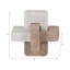Objet de sculpture sculptural en nœuds de marbre pour décoration intérieure - Décoration moderne pour bureau, salon ou étagère - Ivoire et brun-899493654