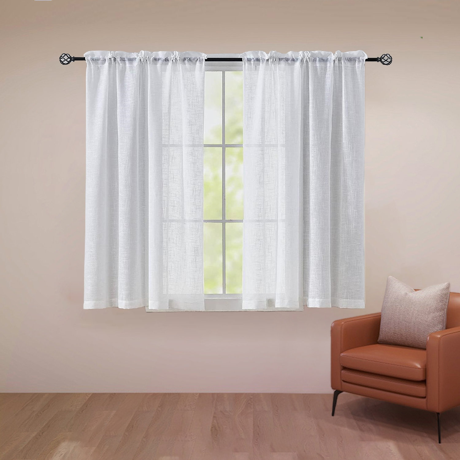 Eider & Ivory™ Adelita Linen Semi Sheer Curtain Pair & Reviews | Wayfair