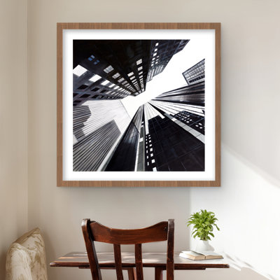 Low-angle City View Matted Print | Building Bedroom Decor