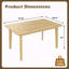 Table à manger - Structure en bois massif, table à manger moderne et minimaliste pour cuisine, salle à manger, salon-85589644