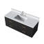 Ensemble de meuble-lavabo simple avec comptoir en quartz blanc et robinet-1585505854