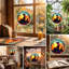 Décoration d'Halloween - Pendentif circulaire en acrylique attirant la lumière