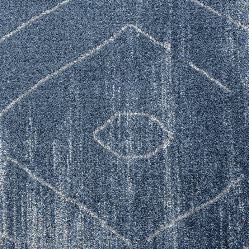 Tapis bleu / gris Aavin, Rectangle 7 pi 11 po x 10 pi 3 po