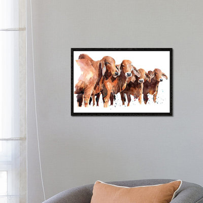 Texan Brahmans 1 Piece Painting on Canvas