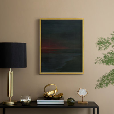 Red Nightsky II, reproduction encadrée - bois massif