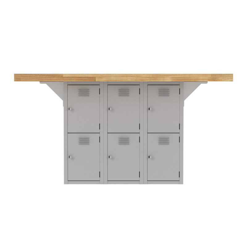 64'' W Wood Top Workbench, No Vise