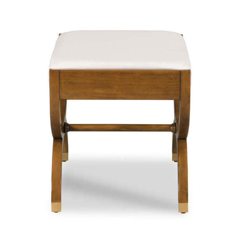 O'Brien Ottoman, Hazelnut, Rollo White