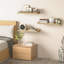 3 tablettes flottantes brun clair