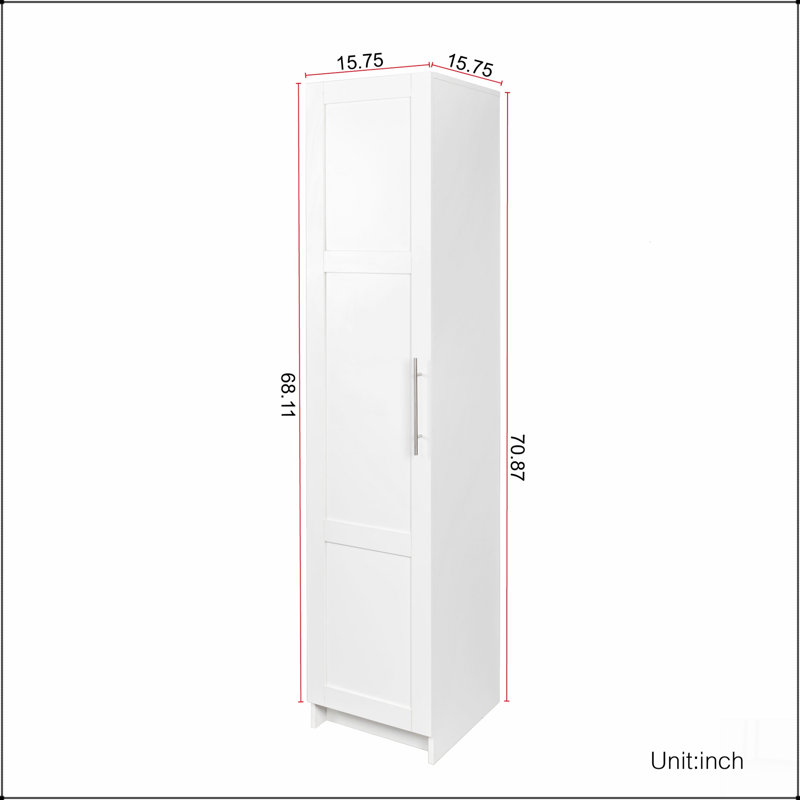 Armoire de rangement murale empilable, P 15,75 po x l 15,75 po x H 70,87 po