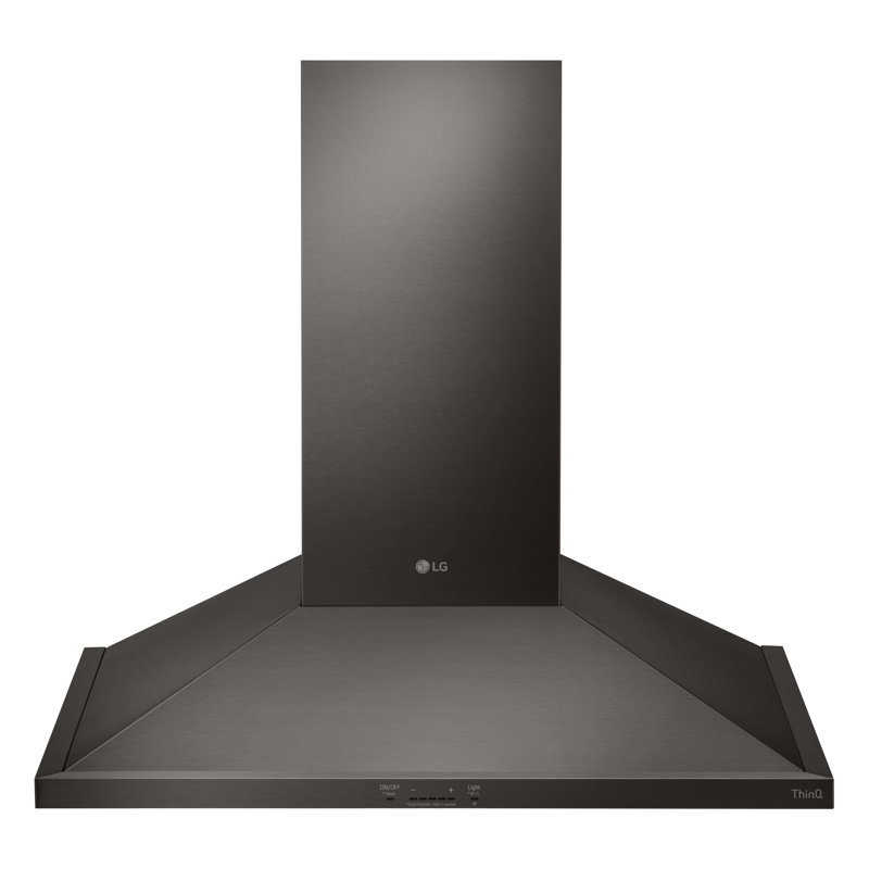 36" Black Stainless Steel Convertible Wall Mount Range Hood
