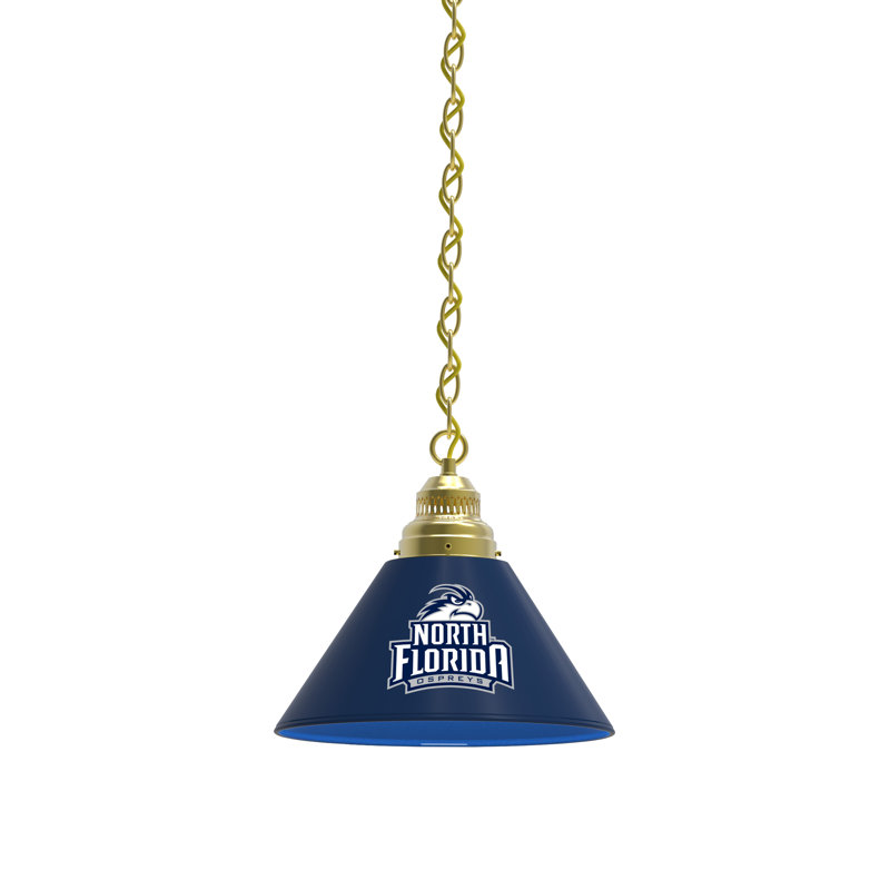 Mini-luminaire suspendu 1 lumière NCAA, Ospreys de North Florida, Laiton