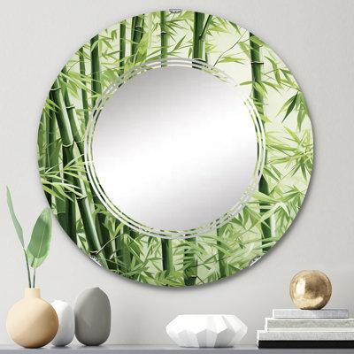 Pellerea - Miroir mural floral rond