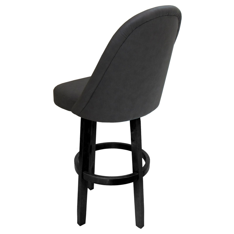 Tabouret de bar pivotant Holifield de 26 po M-235 avec base Holifield - Moka foncé, Noir, Gris