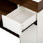 Table de salle à manger extensible avec plateau pliable extra-long, îlot de cuisine roulant avec tiroirs, prise de courant et verrou de frein, armoire de rangement pour la cuisine et la salle à manger (noyer + blanc crème)-983701372
