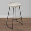 Tiva Handcrafted Backless Barstool, Mango Wood Saddle Seat-88117279-88117282