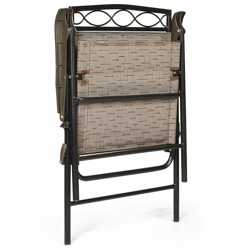 Fauteuil de patio pliant doré