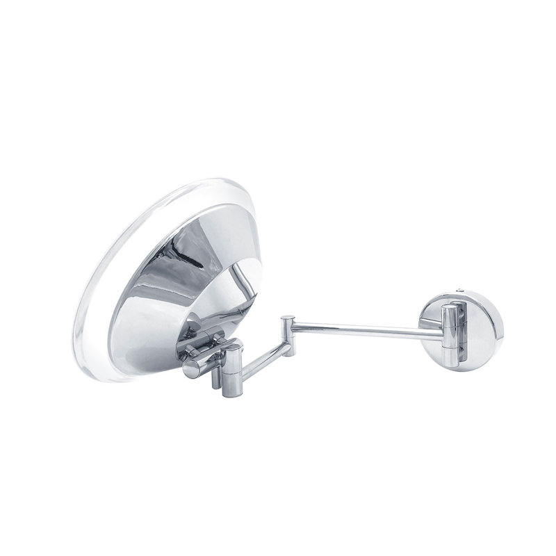 Beauty Concave Metal Lighted Wall Mirror, 8.2" H x 7.8" W 13.9" D