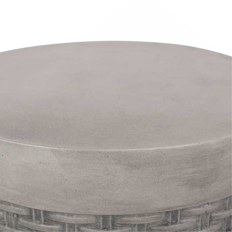 Table d'appoint d'extérieur ronde en béton