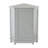 Contemporary Grey Bathroom Cabinet - Triangle Corner Adjustable Shelf For A Stylish Home Function