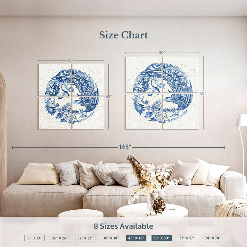 Porcelaine chinoise Brampt I, H 50 po x l 50 po