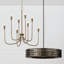 Lustre 33 lumières x 33 po x H 32 po en bronze mystique