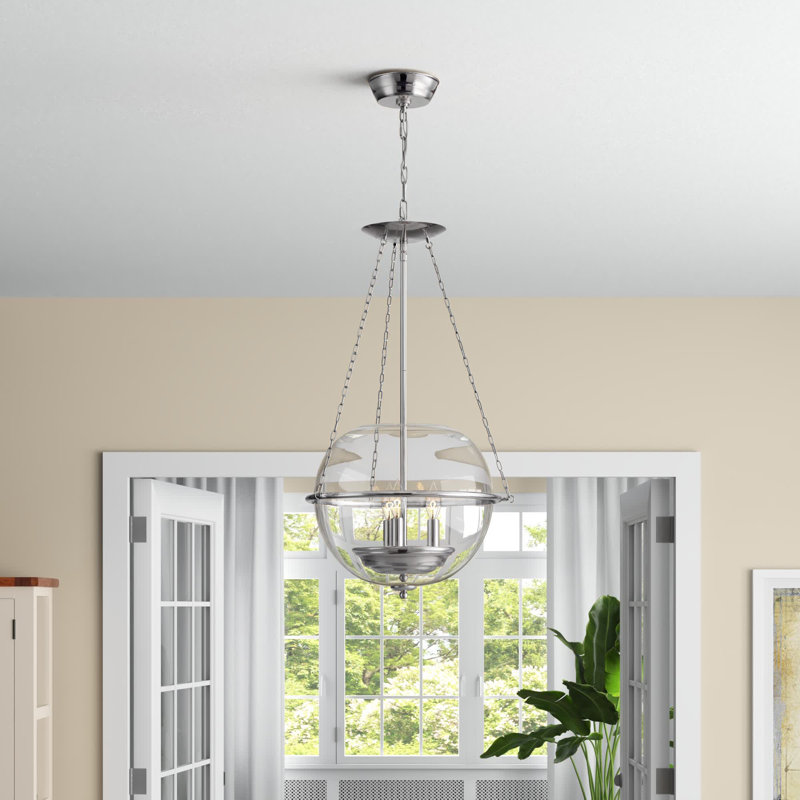 Mccray 3 - Light Unique/Statement Pendant, Polished Nickel