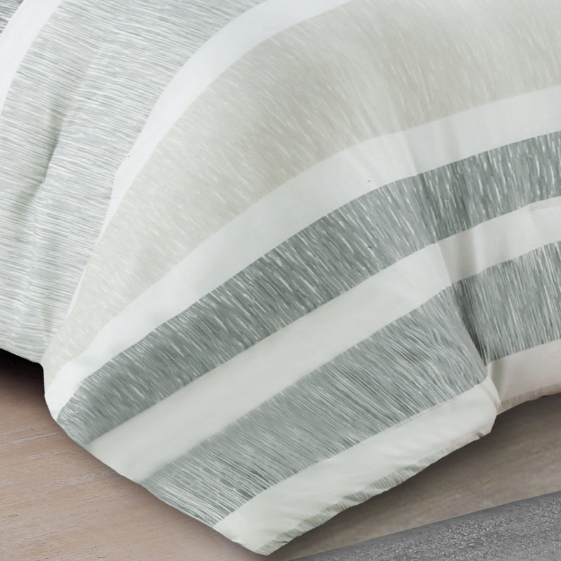 Delray Gray Reversible Twin Microfiber Comforter Set