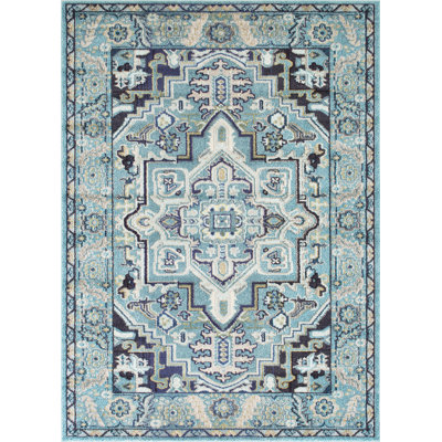 Tapis turquoise Boulton
