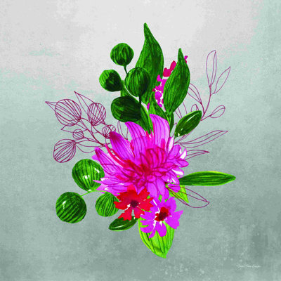 Fleurs modernes à l'aquarelle II
