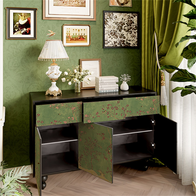 Buffet moderne Modern, Black/Green