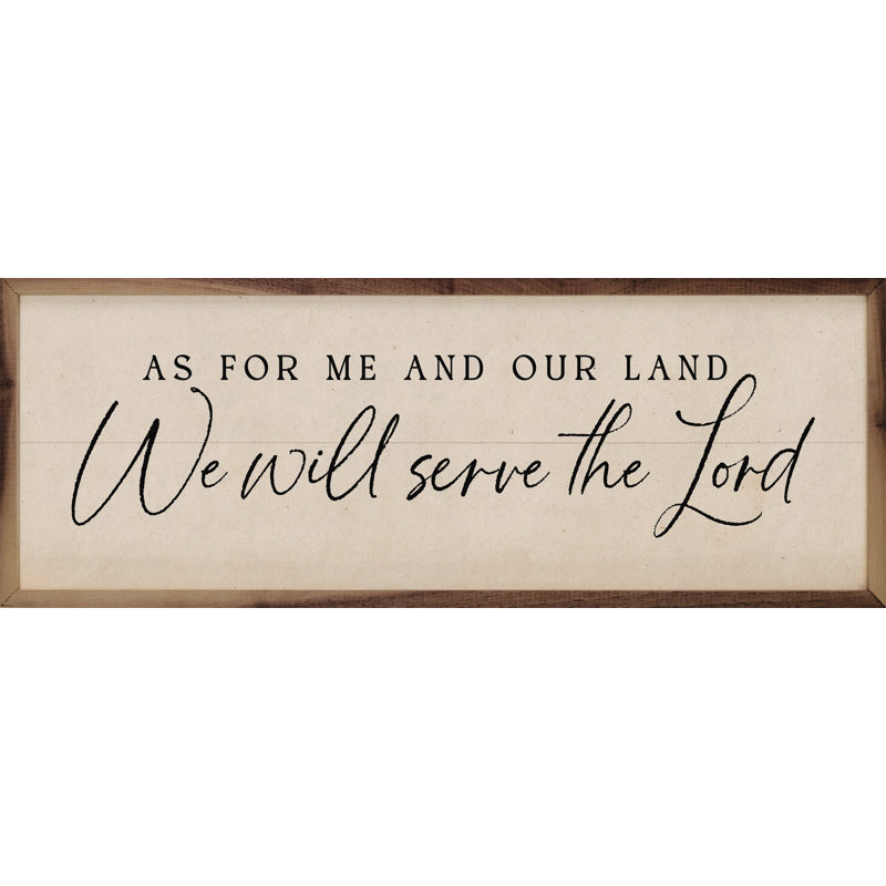 We We Serve The Lord - blanc, H 16 po x l 48 po