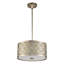 2 Light Medium Drum Pendant In Distressed Silver Lighting Fixture